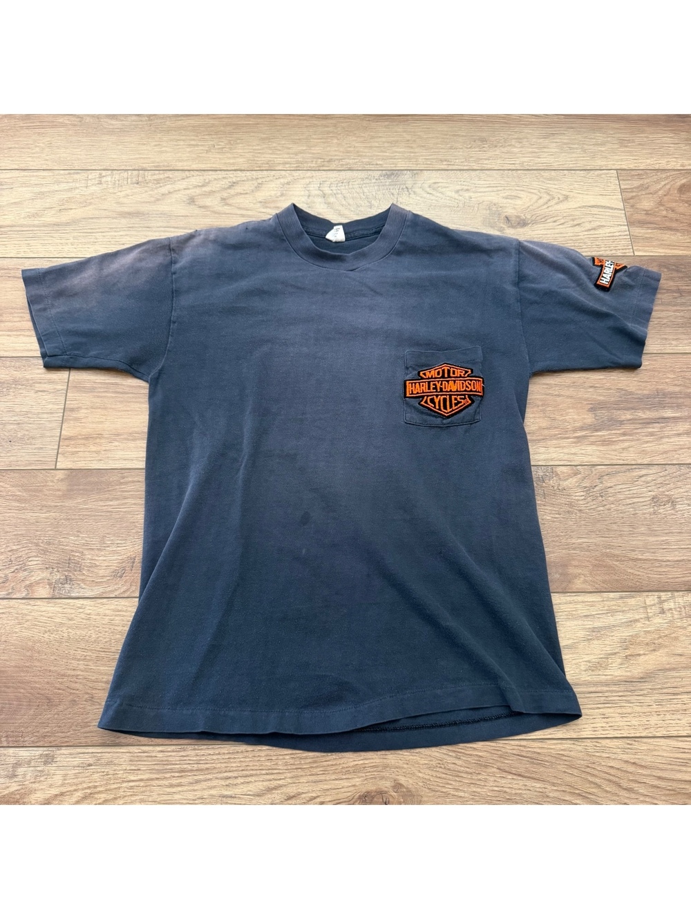 Vtg 1982 Harley Davidson Easthampton MA Belton 2-Patch Pocket Shirt L